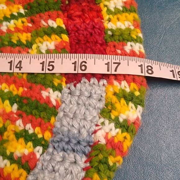 Hand Crocheted & Stitched Round Table, Counter, Chair/Rocker Seat Cushion Or Rug - Picture 7 of 7